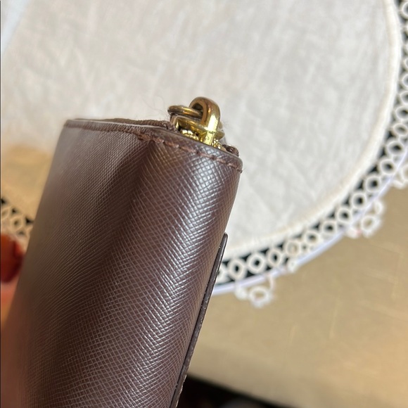 Coach Dark Brown Leather Zip Wallet - Picture 4 of 9